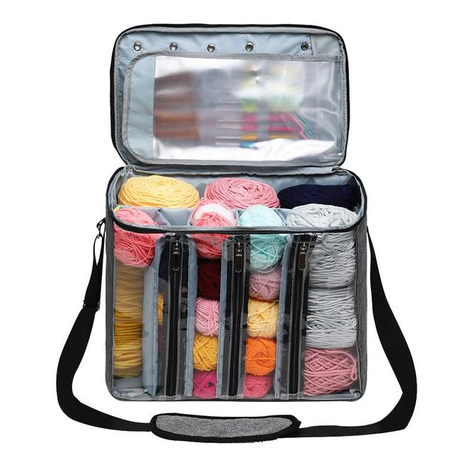 Crochet Bag Knitting Organizer Yarn Storage Case Yarn Holder Large